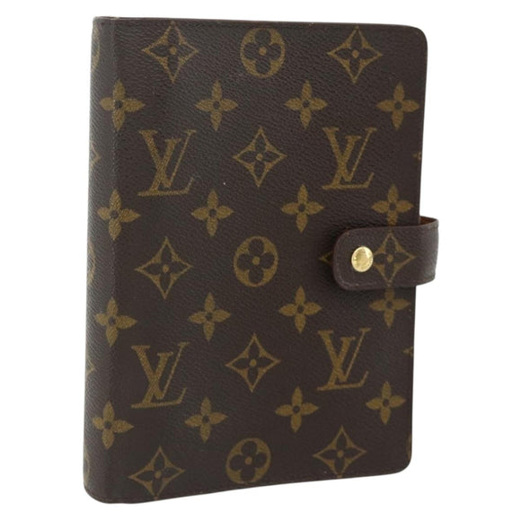 LOUIS VUITTON Monogram Agenda MM Day Planner Cover R20105 LV Auth 160899