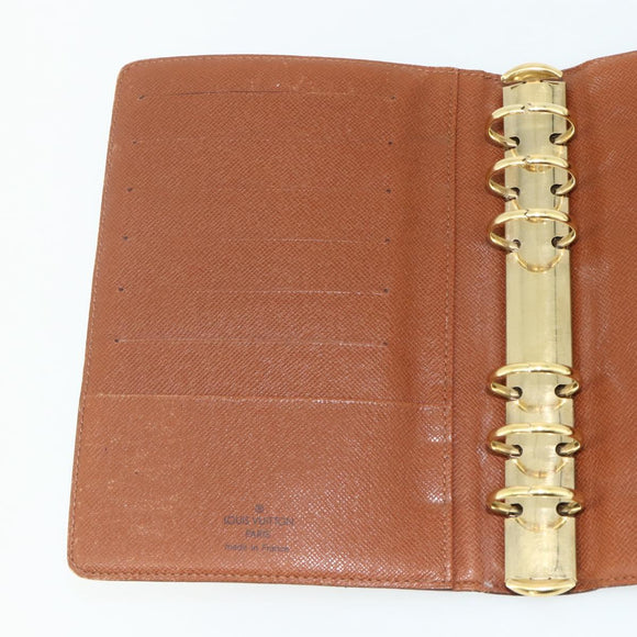 LOUIS VUITTON Monogram Agenda MM Day Planner Cover R20105 LV Auth 160899