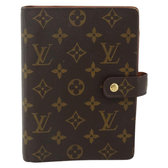 LOUIS VUITTON Monogram Agenda MM Day Planner Cover R20105 LV Auth 160899