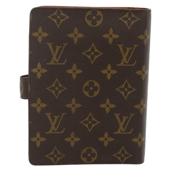 LOUIS VUITTON Monogram Agenda MM Day Planner Cover R20105 LV Auth 160899