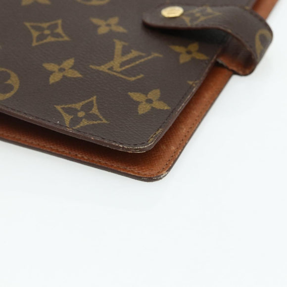 LOUIS VUITTON Monogram Agenda MM Day Planner Cover R20105 LV Auth 160899