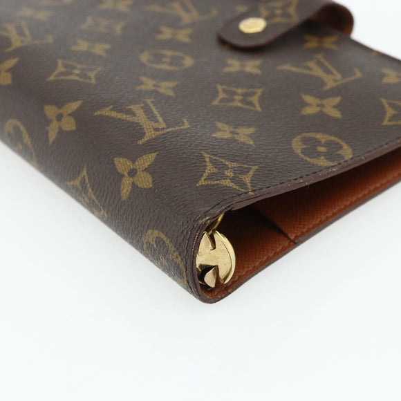 LOUIS VUITTON Monogram Agenda MM Day Planner Cover R20105 LV Auth 160899