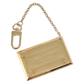 LOUIS VUITTON Porte Cles Aventur Plate Charm metal Gold Tone M95280 Auth 160900V