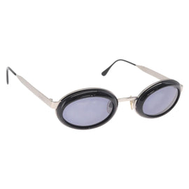 CHANEL Sunglasses metal Silver tone CC Auth 160904