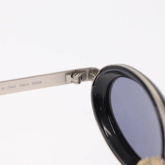 CHANEL Sunglasses metal Silver tone CC Auth 160904