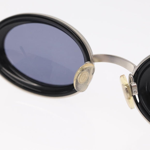 CHANEL Sunglasses metal Silver tone CC Auth 160904