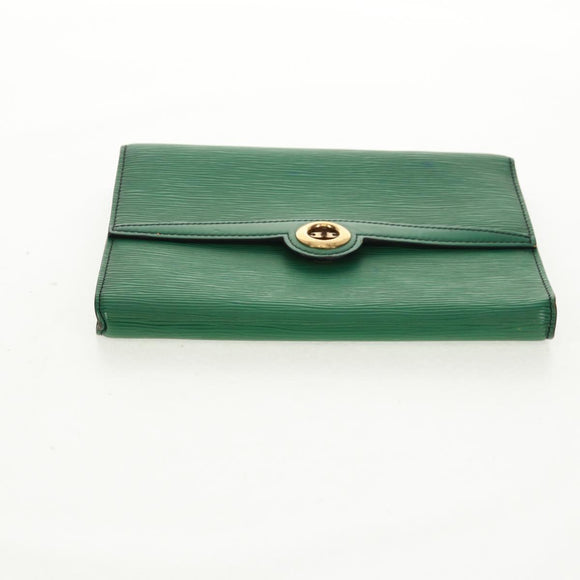 LOUIS VUITTON Monogram Epi Clutch Bag 2 Set Green LV Auth 160906