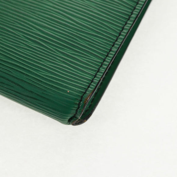 LOUIS VUITTON Monogram Epi Clutch Bag 2 Set Green LV Auth 160906