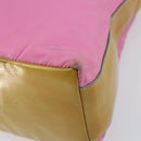 PRADA Shoulder Bag Nylon Pink Silver Auth 160914-9