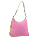 PRADA Shoulder Bag Nylon Pink Silver Auth 160914-1