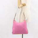 PRADA Shoulder Bag Nylon Pink Silver Auth 160914-22