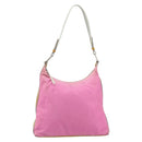 PRADA Shoulder Bag Nylon Pink Silver Auth 160914-13