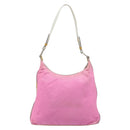 PRADA Shoulder Bag Nylon Pink Silver Auth 160914-2