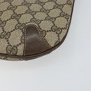 GUCCI GG Supreme Web Sherry Line Bag PVC Beige Gold 904 02 026 Auth 160917-9