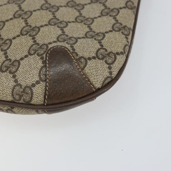 GUCCI GG Supreme Web Sherry Line Bag PVC Beige Gold 904 02 026 Auth 160917
