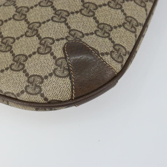 GUCCI GG Supreme Web Sherry Line Bag PVC Beige Gold 904 02 026 Auth 160917