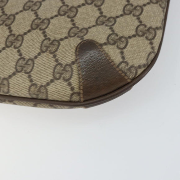 GUCCI GG Supreme Web Sherry Line Bag PVC Beige Gold 904 02 026 Auth 160917