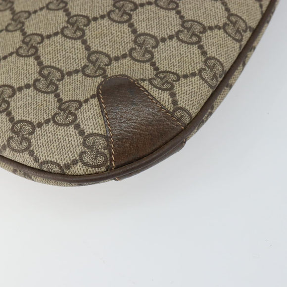 GUCCI GG Supreme Web Sherry Line Bag PVC Beige Gold 904 02 026 Auth 160917