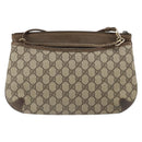 GUCCI GG Supreme Web Sherry Line Bag PVC Beige Gold 904 02 026 Auth 160917-2