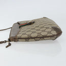 GUCCI GG Supreme Web Sherry Line Bag PVC Beige Gold 904 02 026 Auth 160917-4