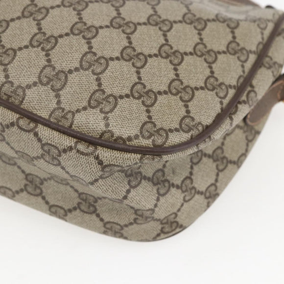 GUCCI GG Supreme Web Sherry Line Shoulder Bag PVC Beige 89 02 077 Auth 160926