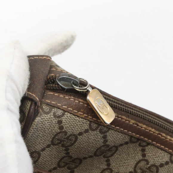 GUCCI GG Supreme Web Sherry Line Shoulder Bag PVC Beige 89 02 077 Auth 160926