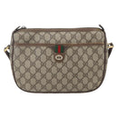 GUCCI GG Supreme Web Sherry Line Shoulder Bag PVC Beige 89 02 077 Auth 160926-13