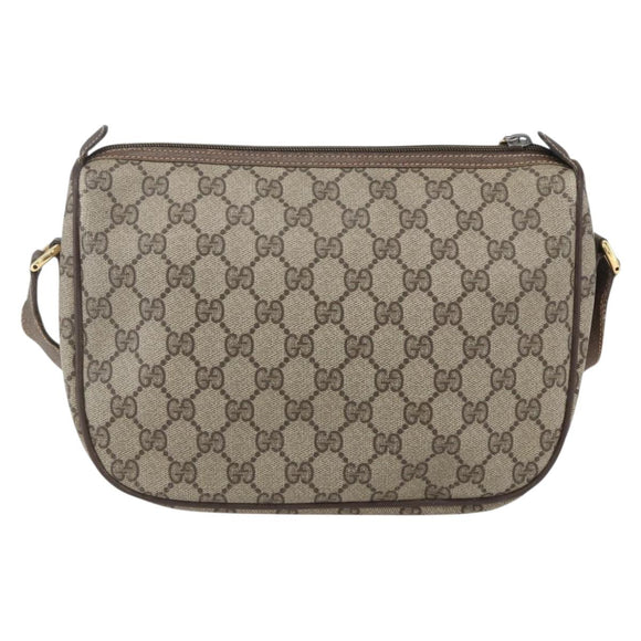 GUCCI GG Supreme Web Sherry Line Shoulder Bag PVC Beige 89 02 077 Auth 160926