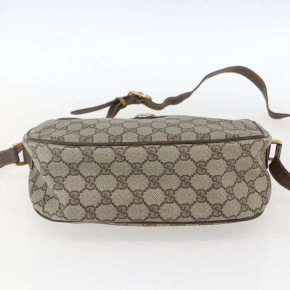 GUCCI GG Supreme Web Sherry Line Shoulder Bag PVC Beige 89 02 077 Auth 160926