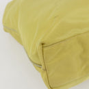 PRADA Tote Bag Nylon Yellow Gold Auth 160930-15