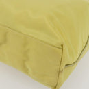 PRADA Tote Bag Nylon Yellow Gold Auth 160930-16