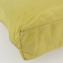 PRADA Tote Bag Nylon Yellow Gold Auth 160930-17