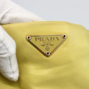 PRADA Tote Bag Nylon Yellow Gold Auth 160930-18