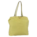 PRADA Tote Bag Nylon Yellow Gold Auth 160930-1