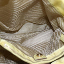 PRADA Tote Bag Nylon Yellow Gold Auth 160930-24