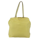 PRADA Tote Bag Nylon Yellow Gold Auth 160930-13
