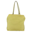 PRADA Tote Bag Nylon Yellow Gold Auth 160930-2