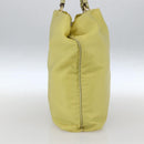 PRADA Tote Bag Nylon Yellow Gold Auth 160930-3