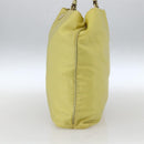PRADA Tote Bag Nylon Yellow Gold Auth 160930-4