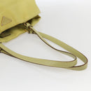 PRADA Tote Bag Nylon Yellow Gold Auth 160930-7