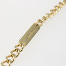 Salvatore Ferragamo Gancini Chain Shoulder Bag Leather Navy Gold Auth 160932-9