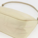 PRADA Accessory Pouch Nylon Ivory Silver Auth 160936-9