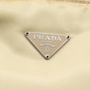 PRADA Accessory Pouch Nylon Ivory Silver Auth 160936-17