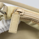 PRADA Accessory Pouch Nylon Ivory Silver Auth 160936-18