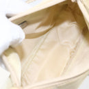 PRADA Accessory Pouch Nylon Ivory Silver Auth 160936-11