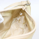 PRADA Accessory Pouch Nylon Ivory Silver Auth 160936-20
