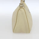 PRADA Accessory Pouch Nylon Ivory Silver Auth 160936-3
