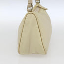 PRADA Accessory Pouch Nylon Ivory Silver Auth 160936-4