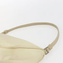 PRADA Accessory Pouch Nylon Ivory Silver Auth 160936-8