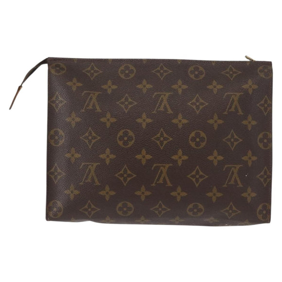LOUIS VUITTON Monogram Poche Toilette 26 Pouch M47542 LV Auth 160946